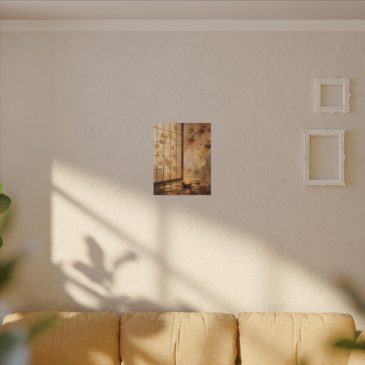 Candlelight Shoji Screen Canvas Art - Japandi Ma