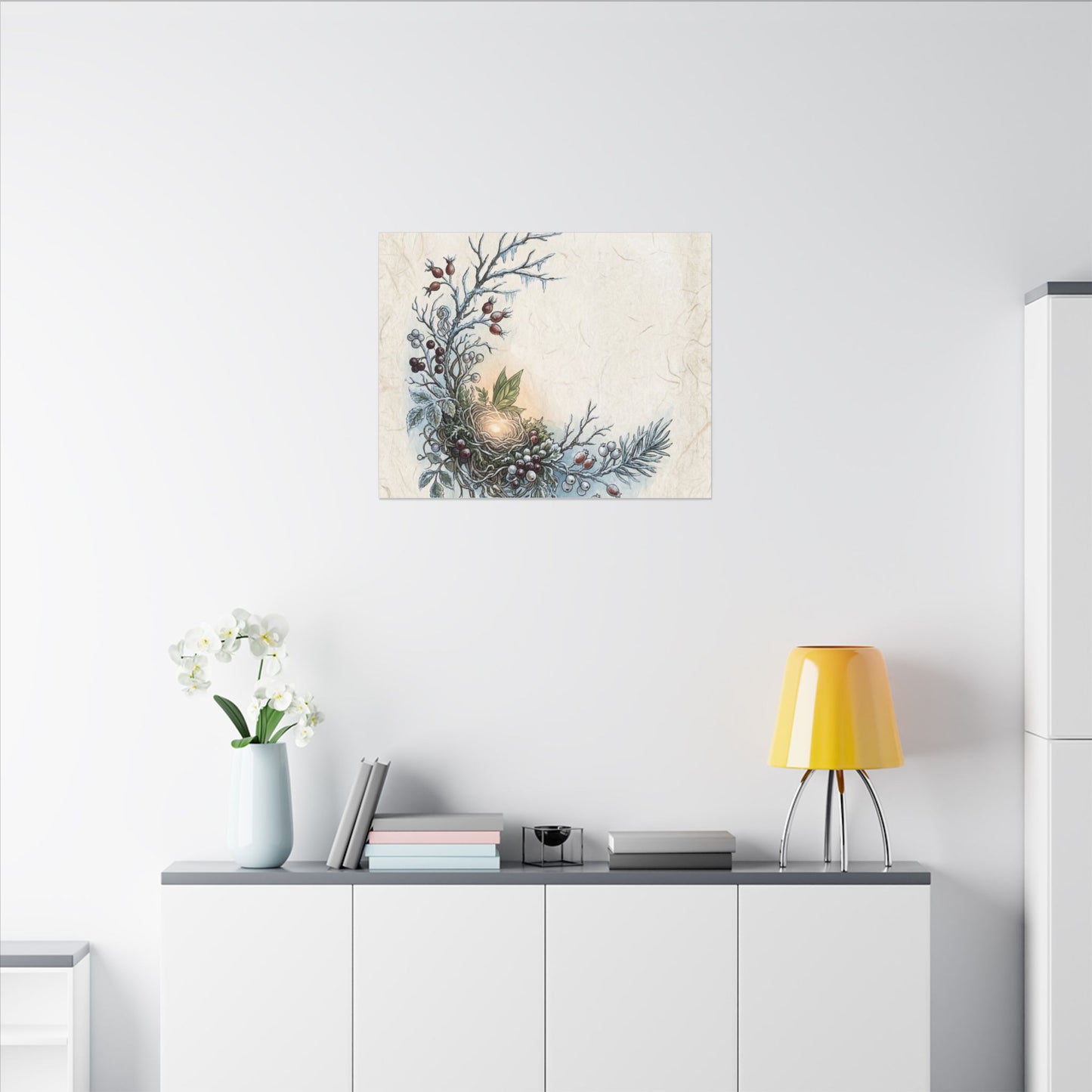 Winter Shoji Screen Forest Whimsy Canvas Art | Enchanting Decor