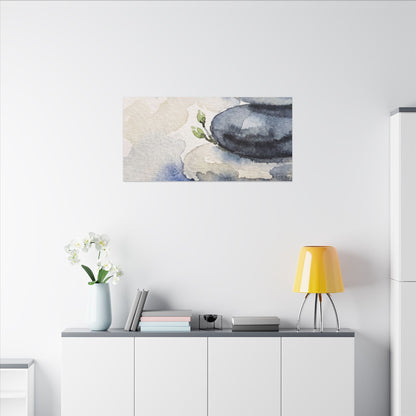 River Stones Watercolor Canvas Art | Cozy Japandi Art