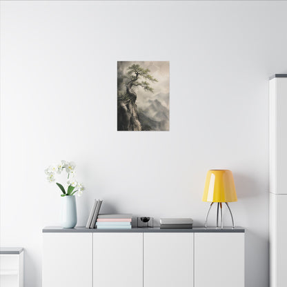 Spring Pine Tree Watercolor Canvas Art | Warm Decor