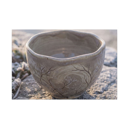Seijaku Ceramic Bowl Canvas Art - Japandi Japanese Pattern