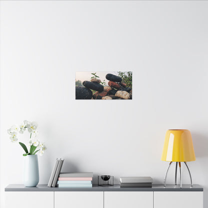 River Stones Canvas Art | Spring Kintsugi Broken Beauty Art