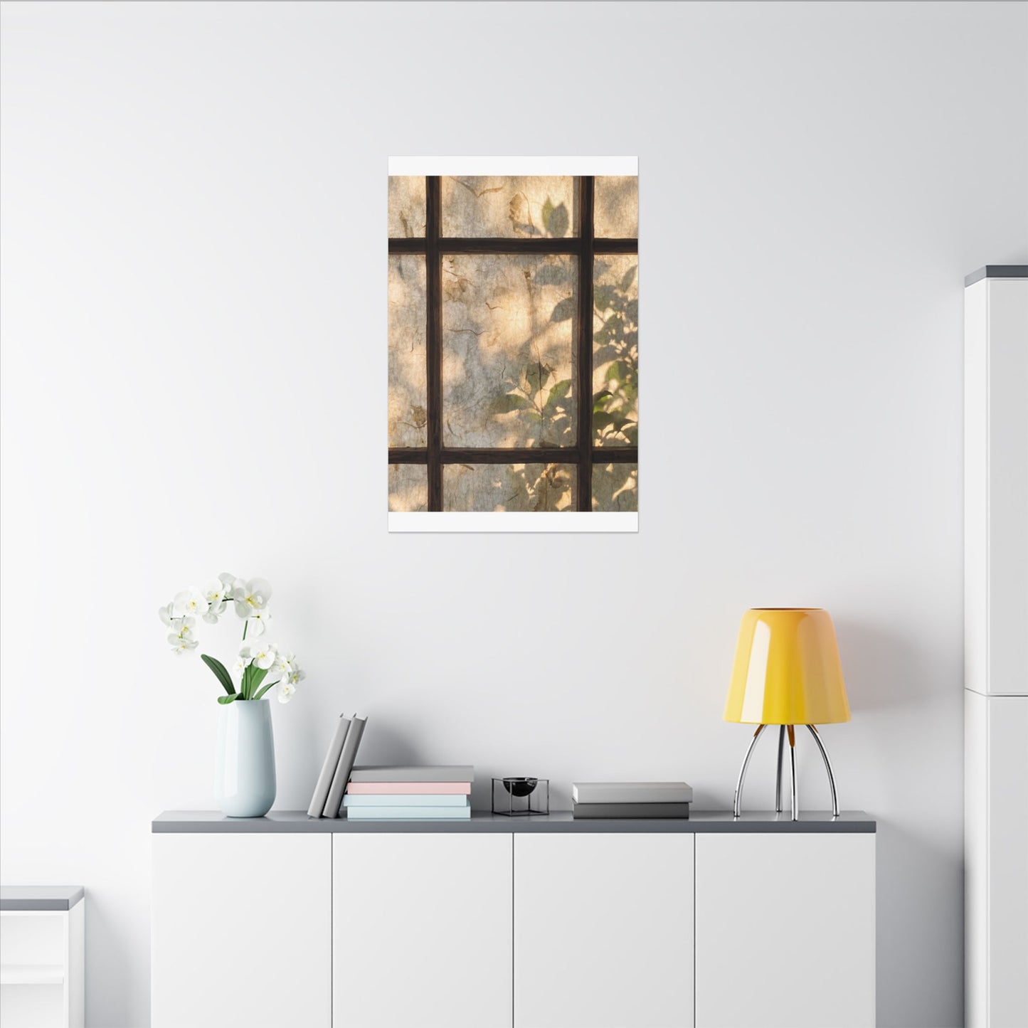 Golden Hour Shoji Screen Canvas Art - Japandi Mono No Aware