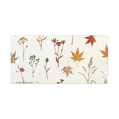Autumn Dried Flowers Japanese Pattern Canvas Art | Elegant Decor