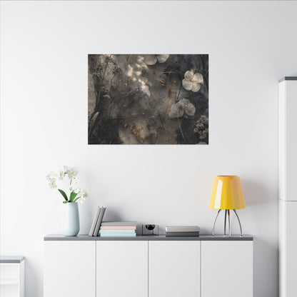Winter Dried Flowers Texture Canvas Art | Elegant Decor