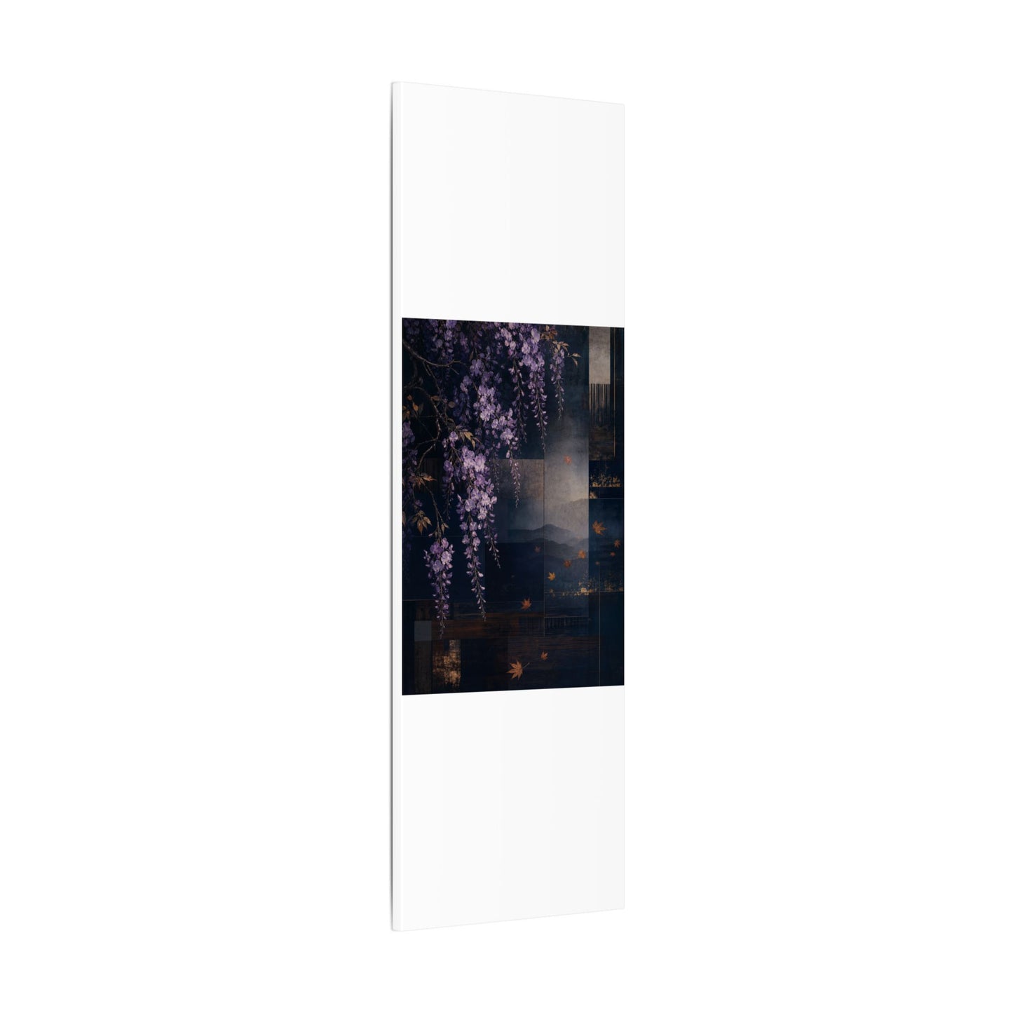 Dawn Wisteria Canvas Art - Dark Japandi Fukinsei