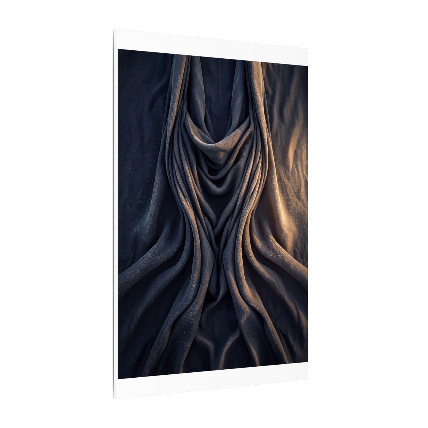 Moody Silk Drape Canvas Art - Shadow Zen Dark Japandi