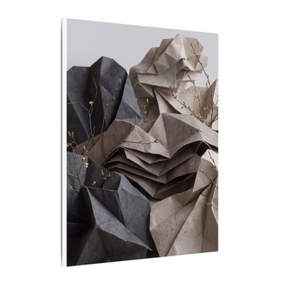 Neutral Paper Fold Canvas Art - Texture Japandi