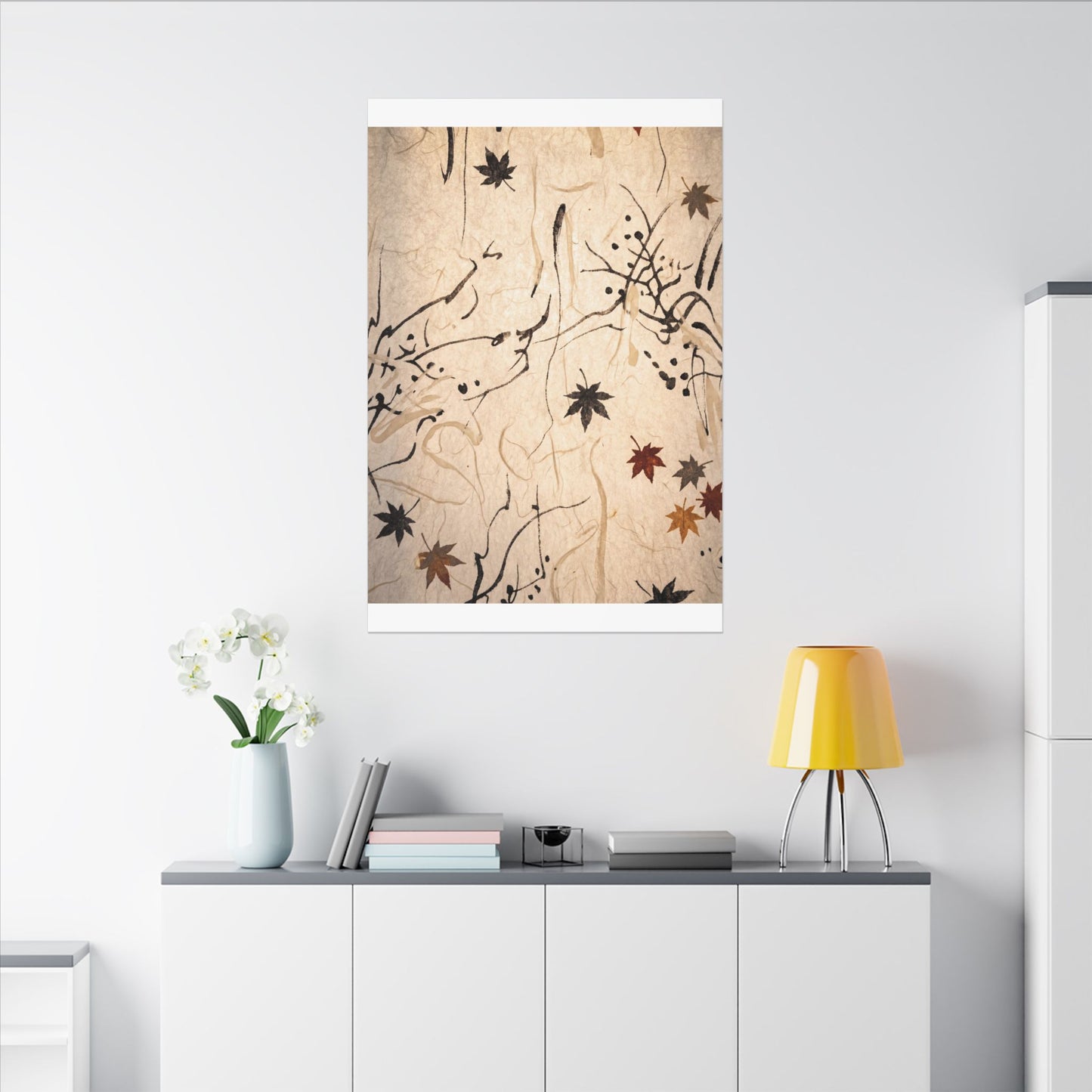 Golden Hour Shoji Screen Canvas Art - Japandi Fukinsei