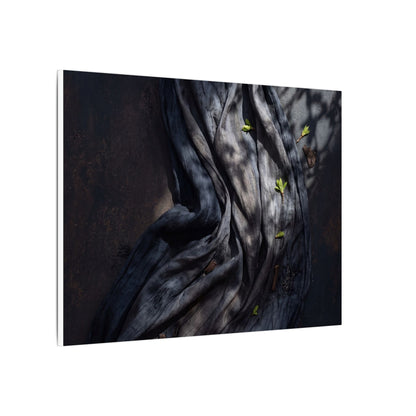 Seijaku Silk Drape Canvas Art - Dark Japandi Dark Texture