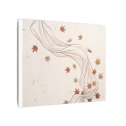 Japandi Silk Drape in Dawn | Minimal Line Canvas Art