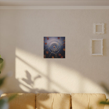 Kintsugi Water Ripple in Dawn | Gold Vein Canvas Art
