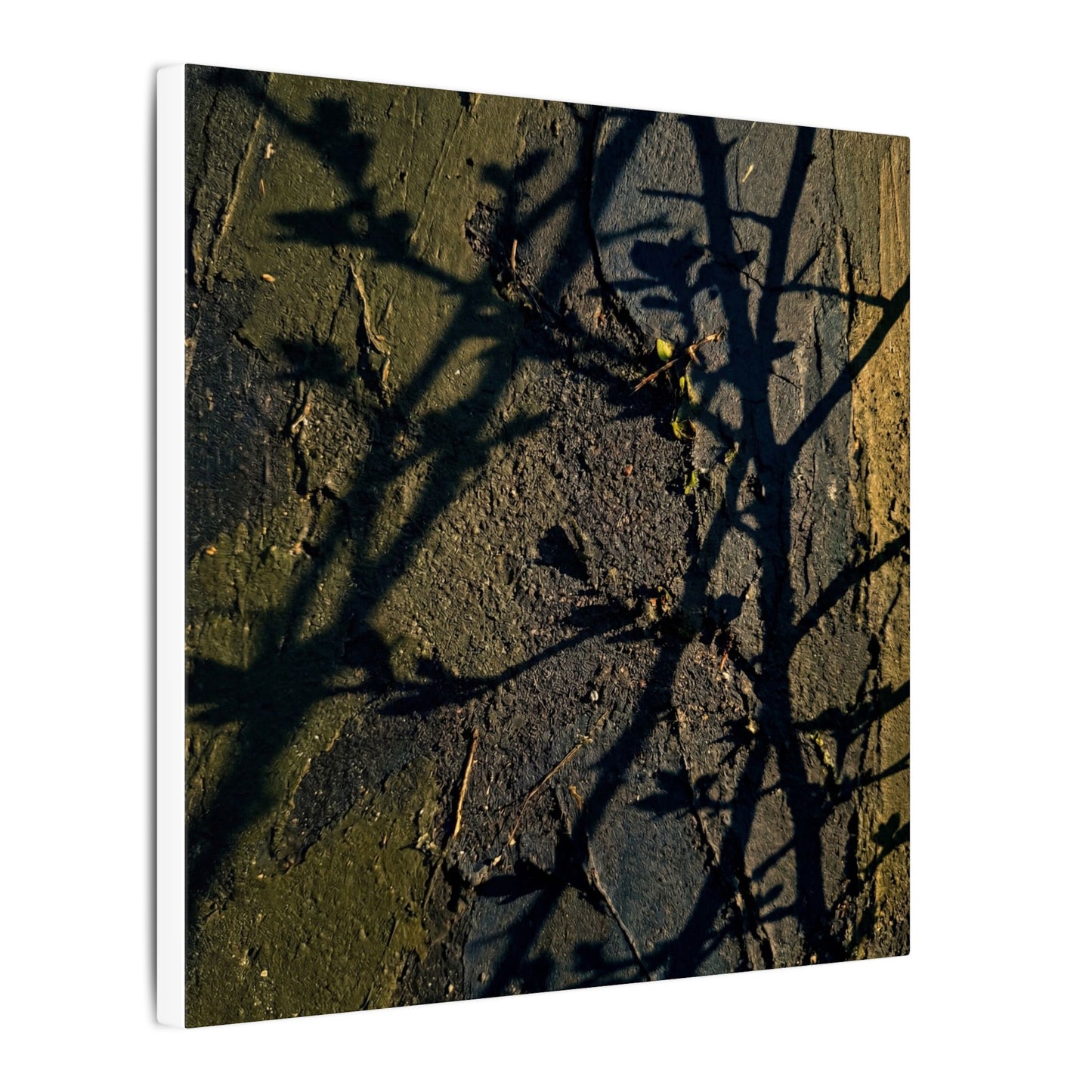 Kanso Shadow Play Canvas Art - Dark Japandi Dark Texture