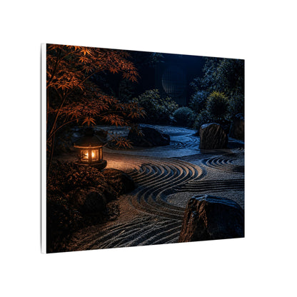 Summer Rock Garden Shadow Zen Canvas Art | Moody Decor