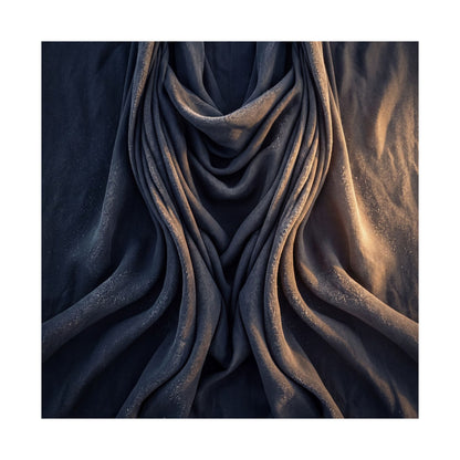Silk Drape Shadow Zen Wall Art Print | Sophisticated Dark Japandi Art