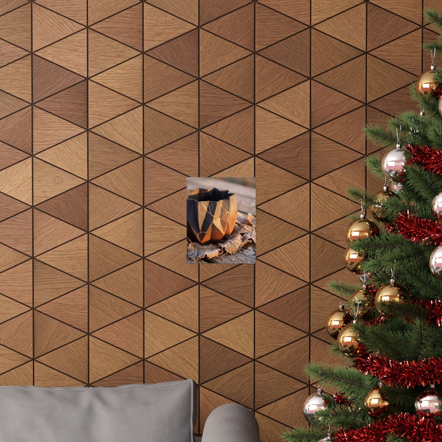Golden Hour Paper Fold Wall Art Print - Kintsugi Seijaku
