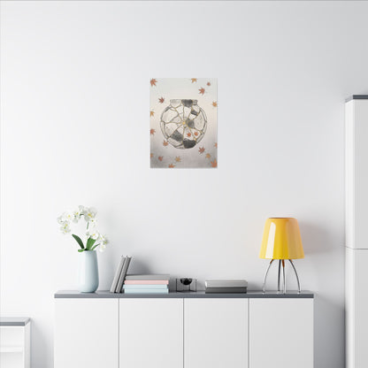 Japandi Broken Pottery in Dawn | Minimal Line Canvas Art