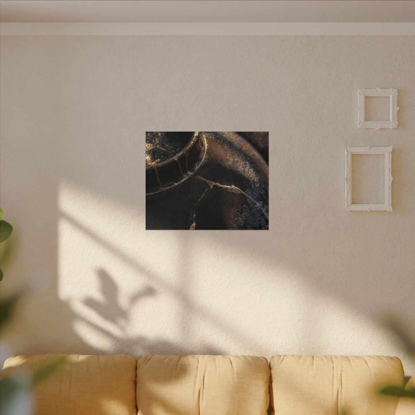Kintsugi Rust Patina in Golden Hour | Broken Beauty Canvas Art