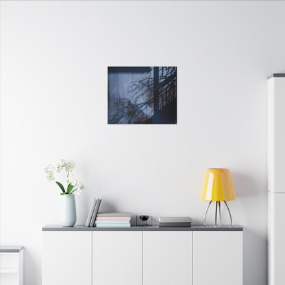 Shadow Play Moody Minimal Canvas Art | Moody Dark Japandi Art