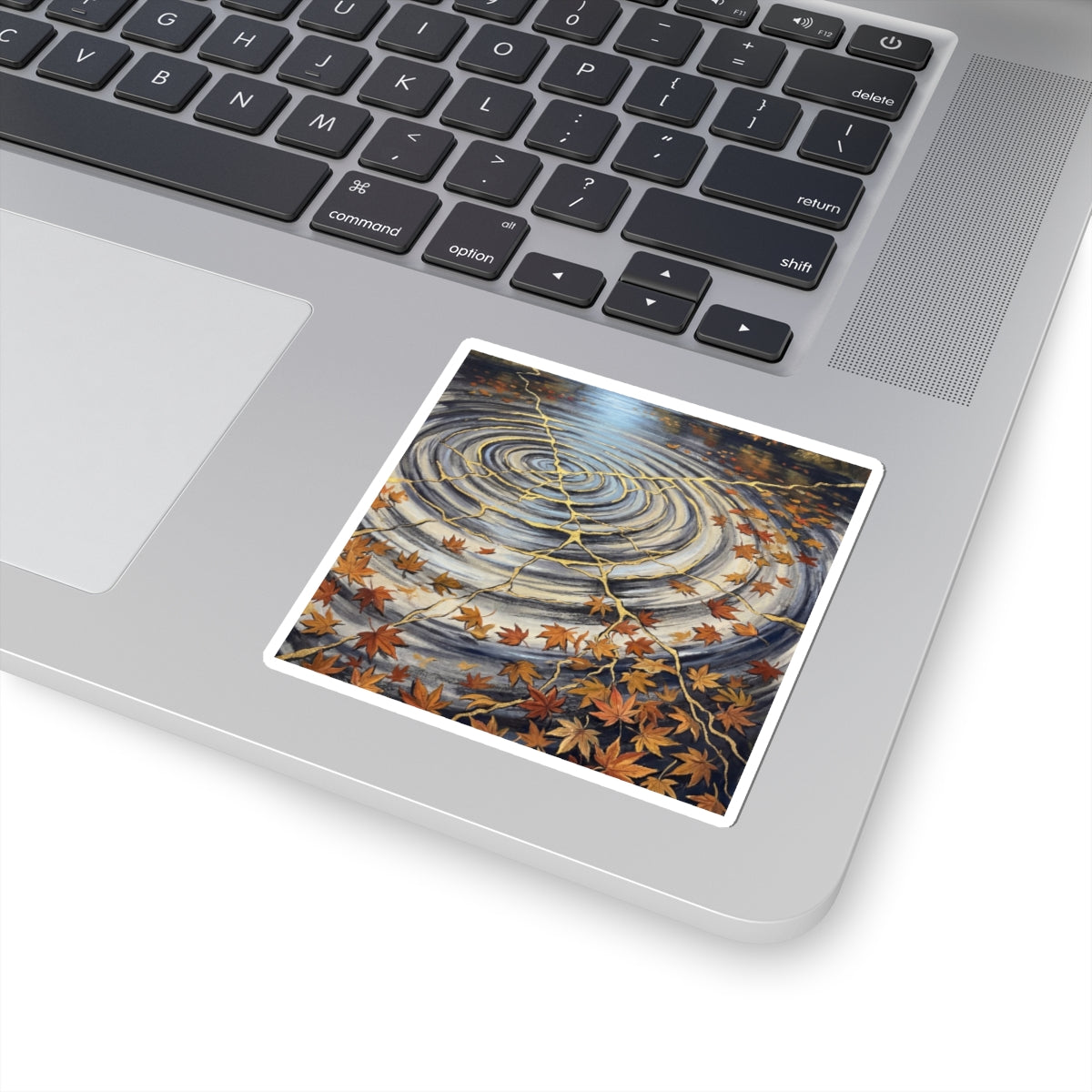 Water Ripple Gold Repair Sticker | Healing Kintsugi Art Art Print