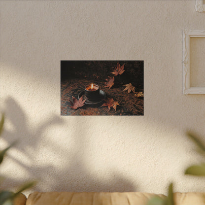 Dark Japandi Rust Patina in Candlelight | Shadow Zen Canvas Art
