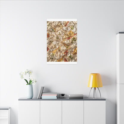 Resilient Paper Fold Canvas Art - Gold Repair Kintsugi
