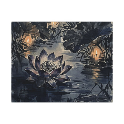 Fukinsei Lotus Flower Canvas Art - Zen Sumi E Art Print