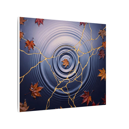 Kintsugi Water Ripple in Dawn | Gold Vein Canvas Art