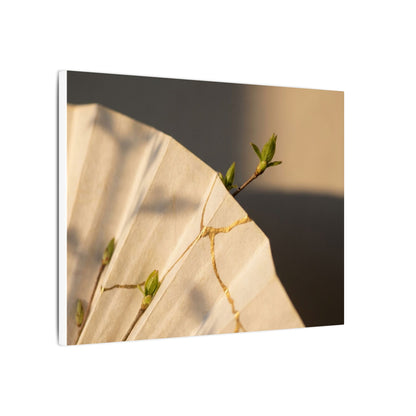 Paper Fold Gold Vein Canvas Art | Healing Kintsugi Art