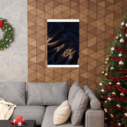 Atmospheric Silk Drape Wall Art Print - Shadow Zen Dark Japandi