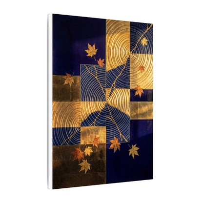 Autumn Water Ripple Crackle Gold Canvas Art | Artful Decor