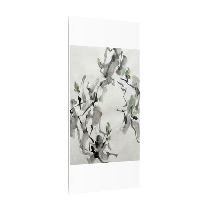 Zen Ink Brushstroke in Overcast | Sumi E Canvas Art