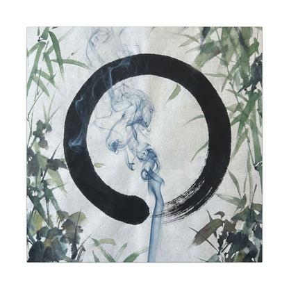 Zen Incense Smoke in Moonlight | Enso Canvas Art