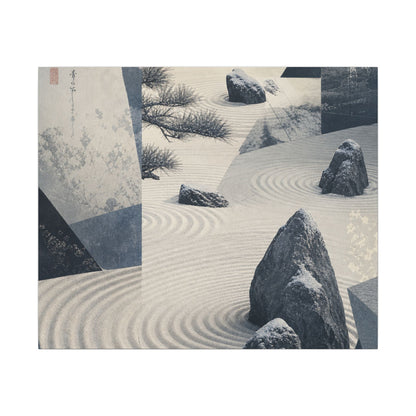 Seijaku Rock Garden Canvas Art - Zen Ukiyo E Inspired