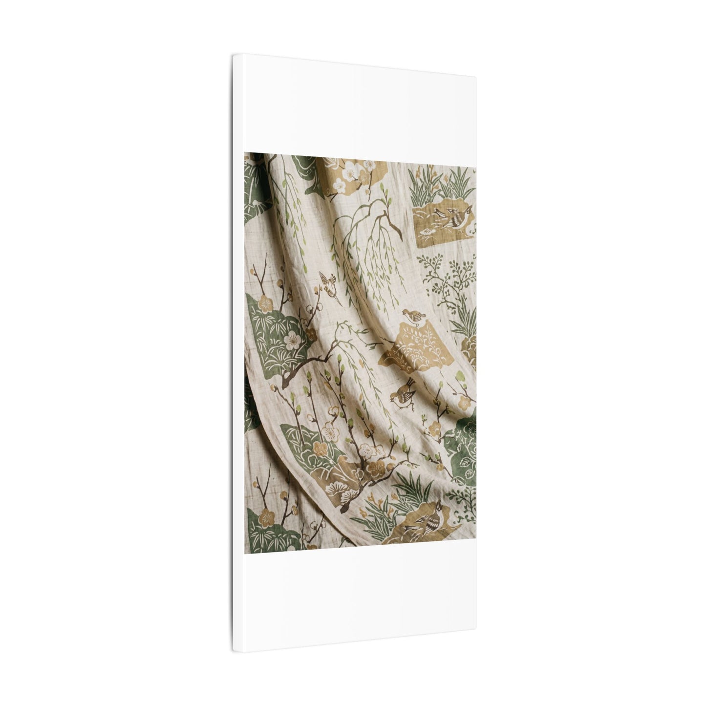 Silk Drape Canvas Art | Spring Japandi Japanese Pattern Art