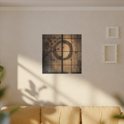 Shoji Screen Texture Canvas Art | Earthy Japandi Art