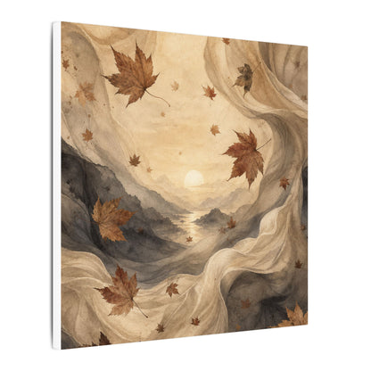 Autumn Silk Drape Watercolor Canvas Art | Earthy Decor