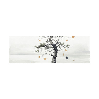 Japandi Pine Tree in Overcast | Watercolor Canvas Art