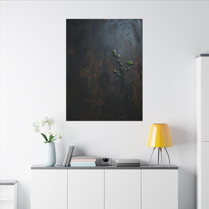 Rust Patina Moody Minimal Canvas Art | Moody Dark Japandi Art