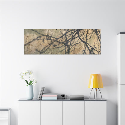 Japandi Shadow Play in Golden Hour | Texture Canvas Art