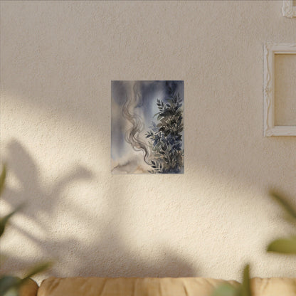 Incense Smoke Summer Canvas Art | Japandi Cozy Design