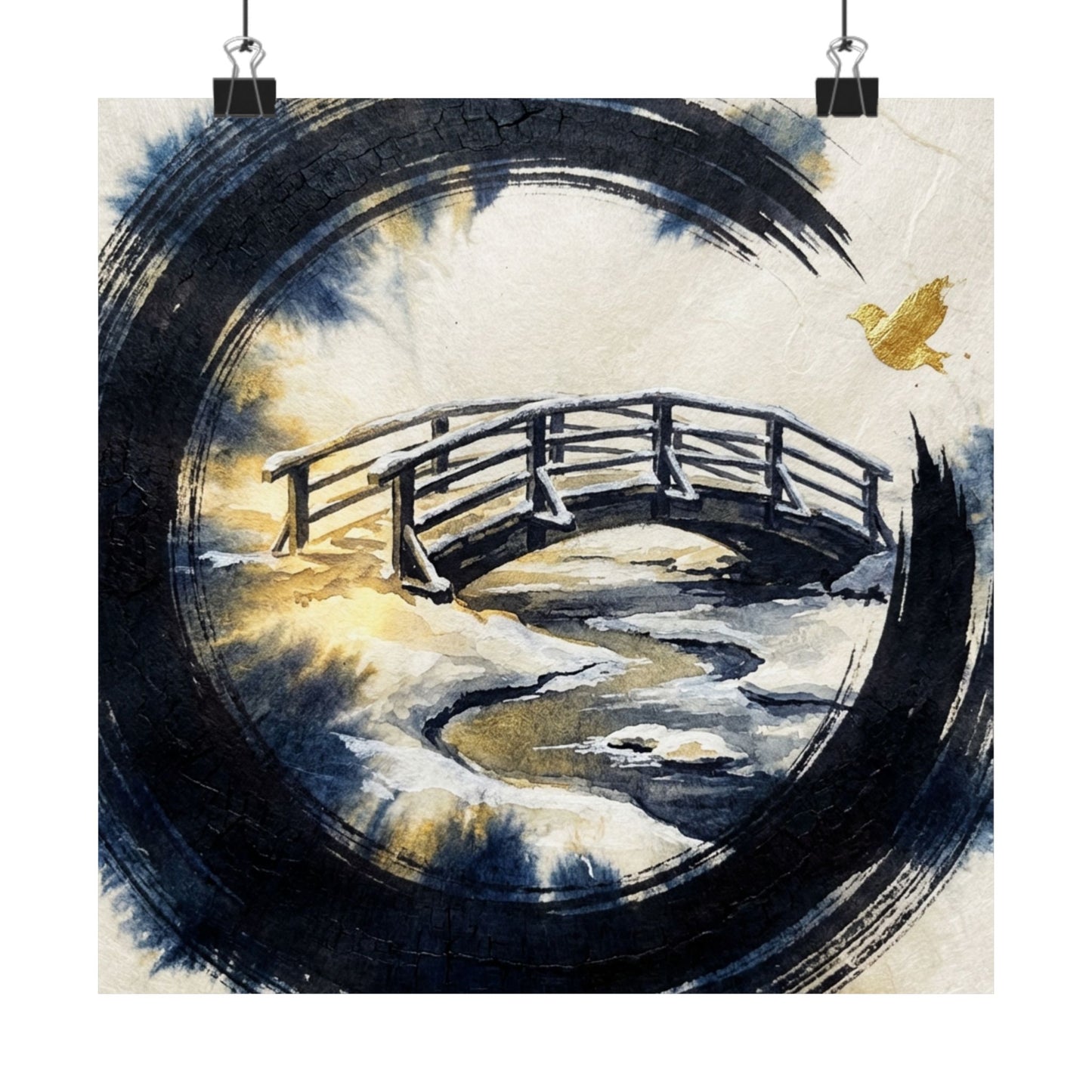 Datsuzoku Wooden Bridge Wall Art Print - Zen Enso