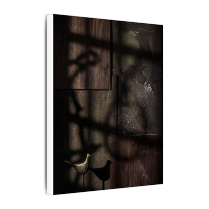 Dark Japandi Shadow Play in Candlelight | Dark Texture Canvas Art