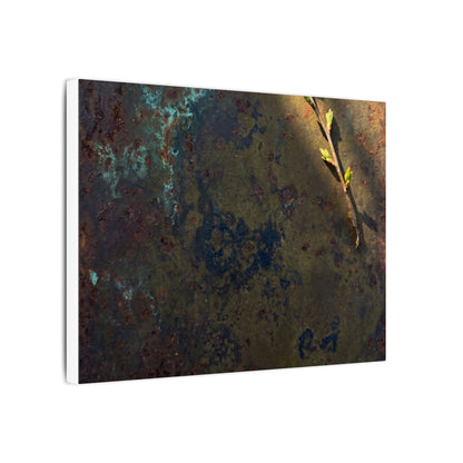 Golden Hour Rust Patina Canvas Art - Dark Japandi Ma