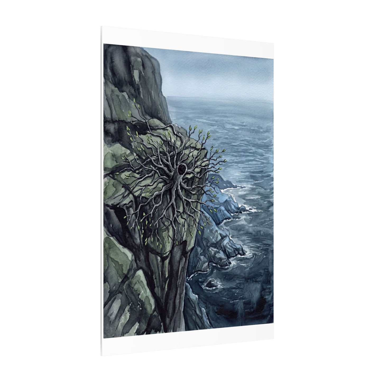 Pine Tree Spring Canvas Art | Japandi Neutral Design