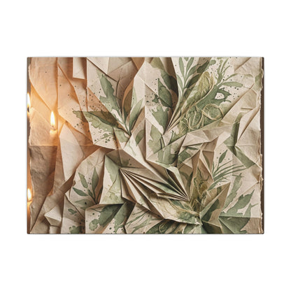 Japandi Paper Fold in Candlelight | Texture Canvas Art Art Print