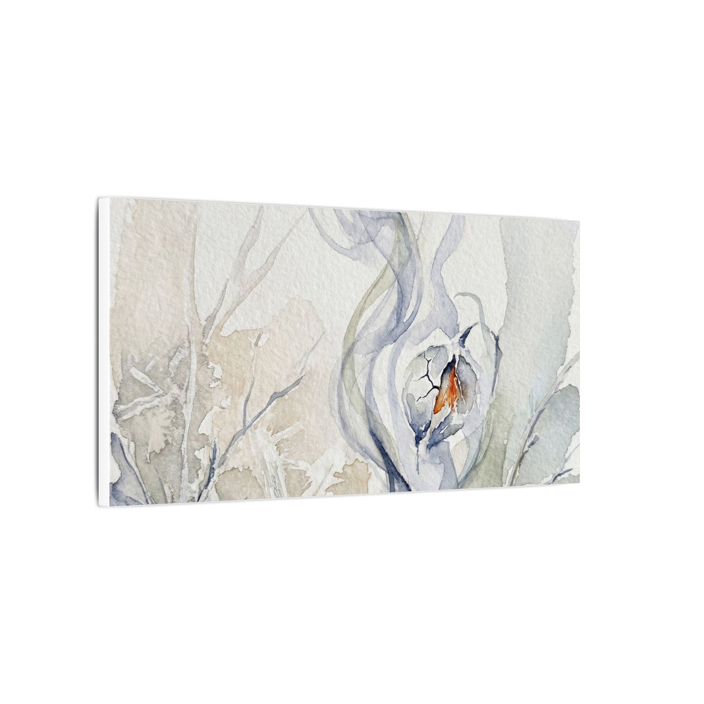Earthy Incense Smoke Canvas Art - Watercolor Japandi
