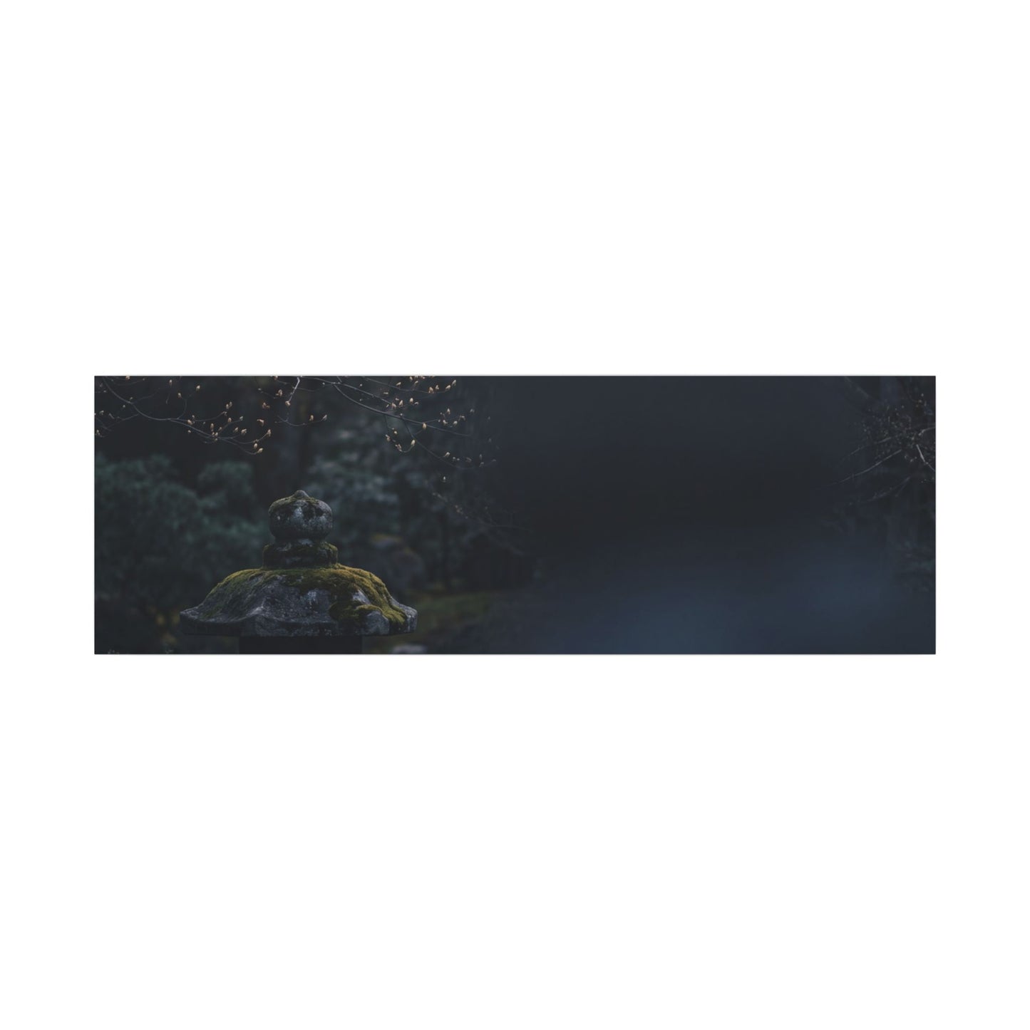Spring Stone Lantern Moody Minimal Canvas Art | Bold Decor