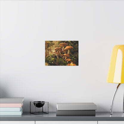 Spring Wild Mushrooms Herbarium Canvas Art | Earthy Decor