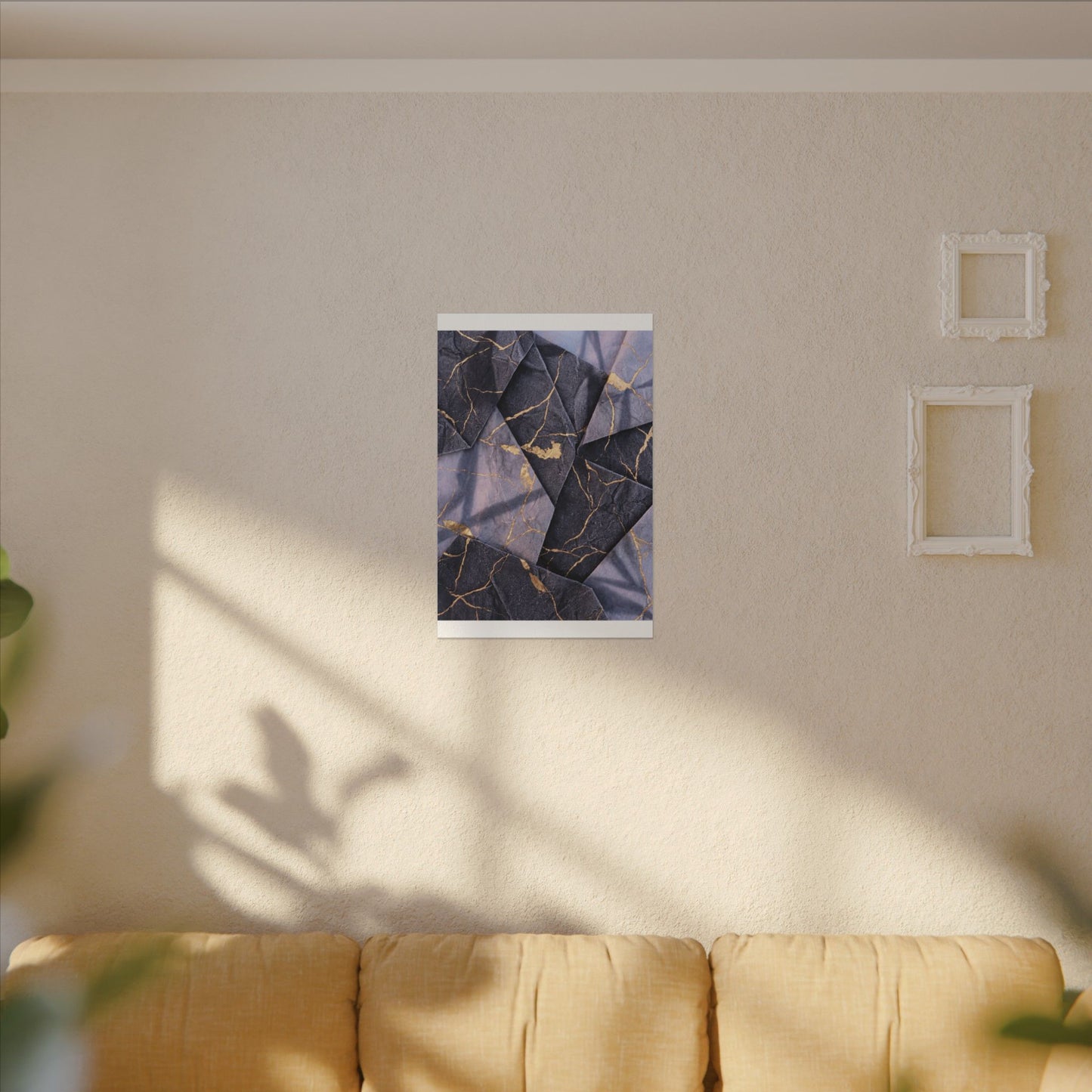 Seijaku Paper Fold Canvas Art - Kintsugi Gold Vein